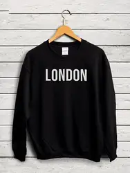 London Толстовка я люблю Лондон Толстовка Лондон путешествия джемпер в английском стиле топы Британский трикотаж высокого качества Прямая