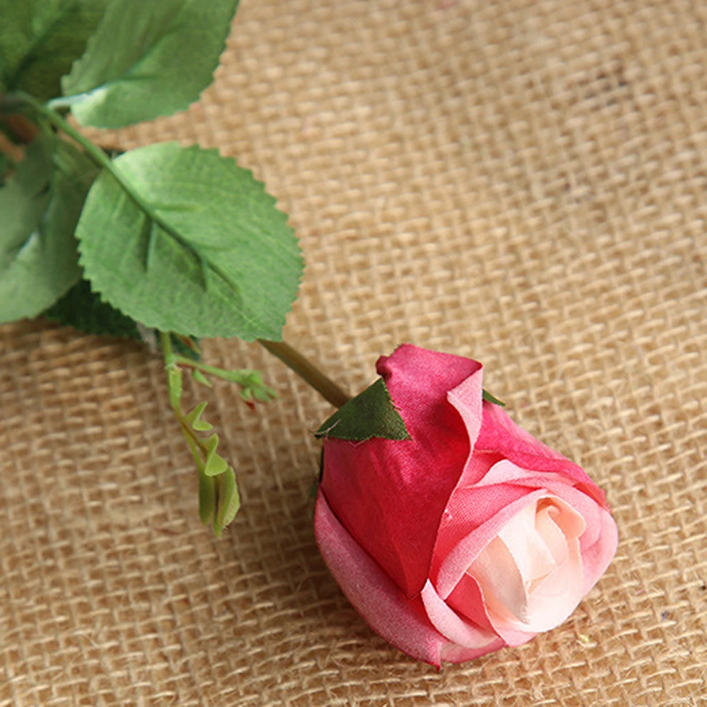 1 голова Искусственные цветы розы растения для дома сад Свадебный букет невесты Вечерние декорирование автомобиля гирлянда