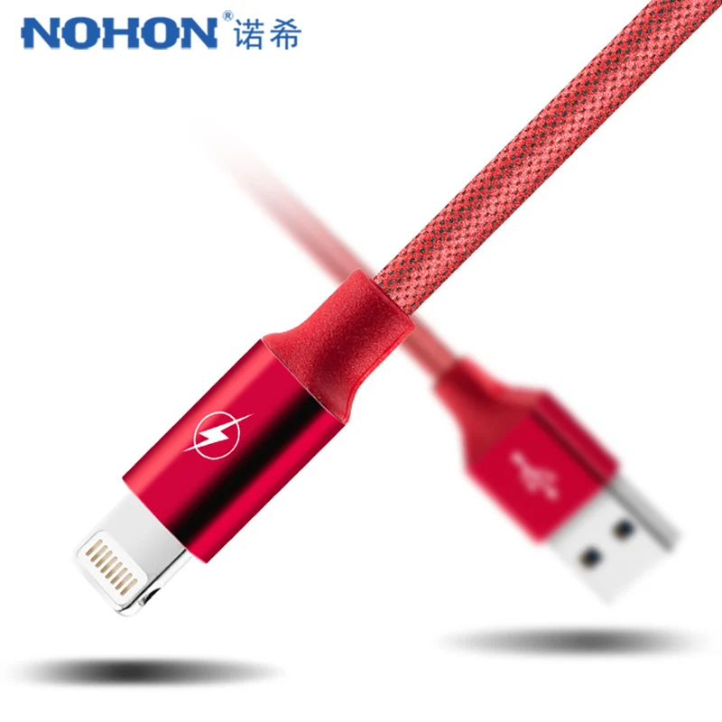 

NOHON Charger Cable USB Lighting 8Pin Cables For iPhone X XS MAX XR 8 7 6 5 6s S Plus Fast Charging Mobile Phone Data Cord