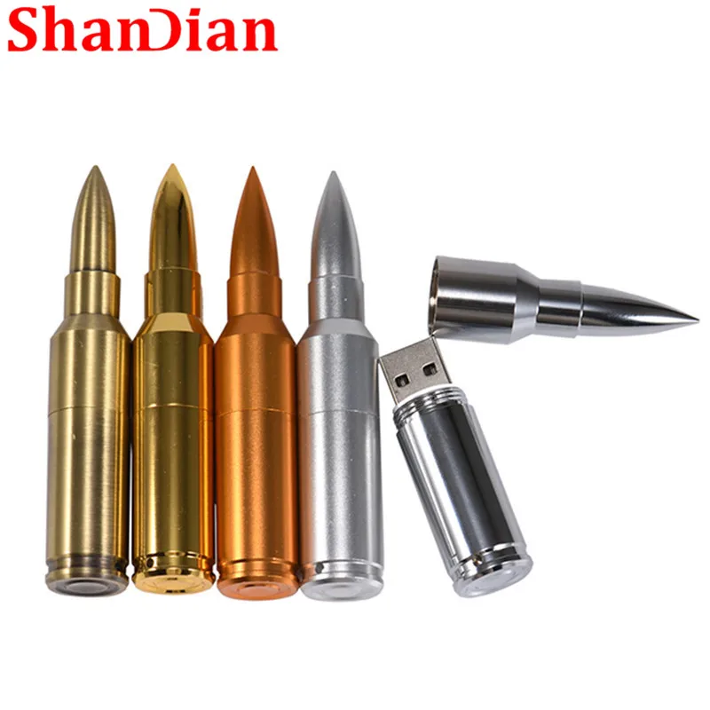 

Metal Pen Drive Bullet USB Flash Drive 4GB 8GB 16GB 32GB 64GB Pendrive Flash Card USB 2.0 Disk Flash Memory Stick With Key Chain
