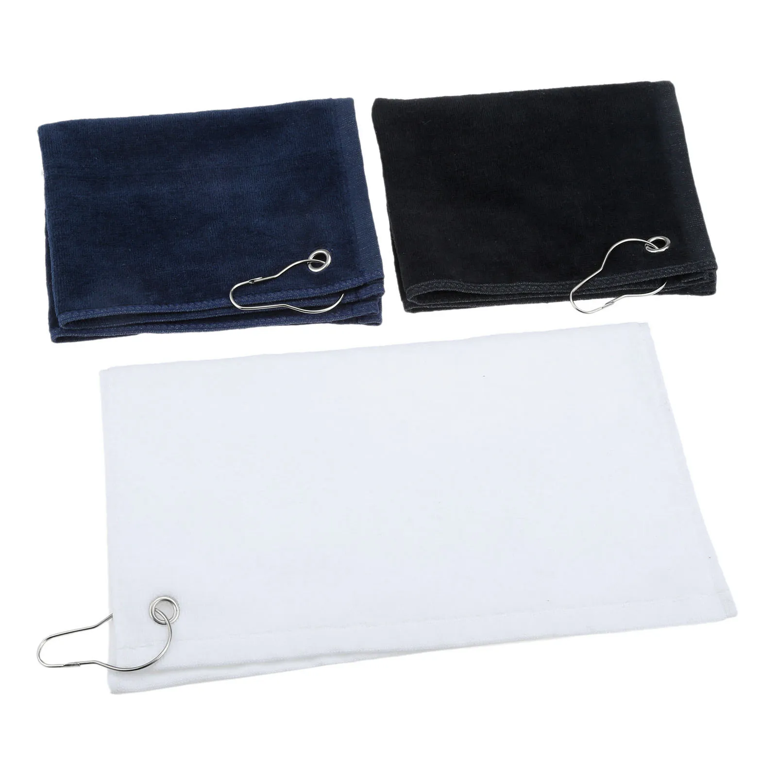 دائم ثلاثي أضعاف جولف الرياضة المشي منشفة قطن مع شنقا حلقة تسلق حلقة ل يثقب حقيبة غولف جولف التدريب أدوات تنظيف