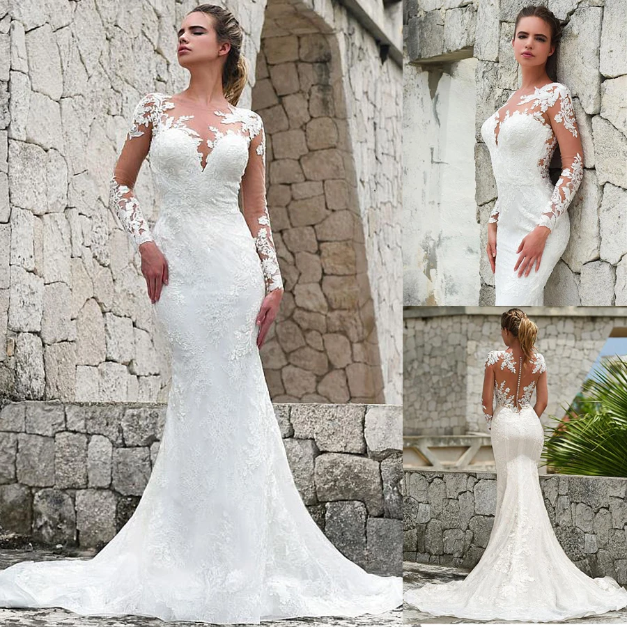 jeweled mermaid wedding dress