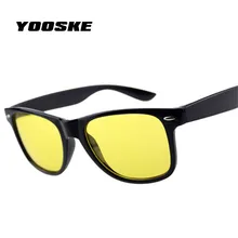 YOOSKE, солнцезащитные очки ночного видения для вождения, женские брендовые желтые очки с линзами, очки для мужчин и женщин, ретро очки