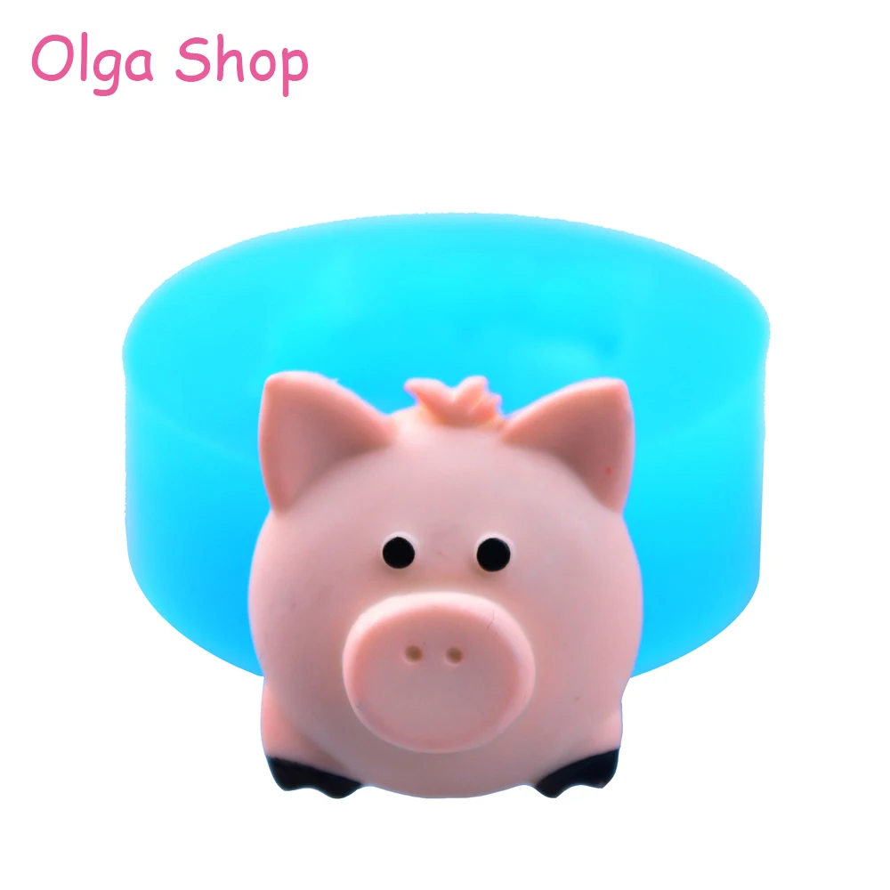 

DYL032 17.8mm Pig Silicone Mold Animal Mold for Cake Decoration Craft Fondant Chocolate Candy Resin Jewelry Charm Pendant