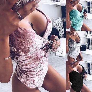 

Sexy Womens Sleeveless Solid Bodysuit Leotard Bodycon Bandage Jumpsuit Romper