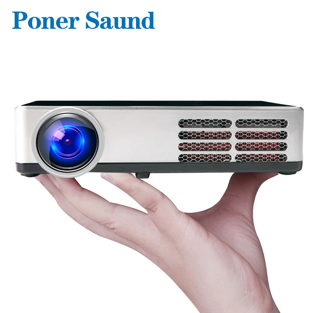 Poner Saund 600 DLP Мини проектор Android Proyector затвор 3D wifi Поддержка Full HD 1080p HDMI домашний кинотеатр Projetor Bluetooth
