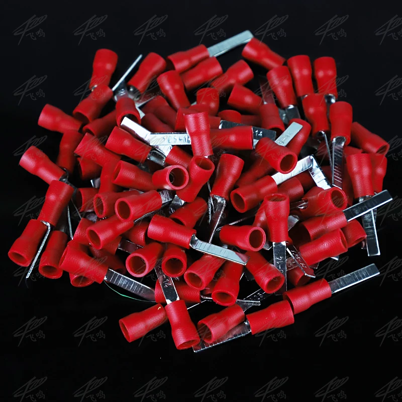 1000pcs/pack DBV2-14 Insulated Blade Terminal Cable Wire Connectors Electrical Crimp Terminals Ends Cold pressed terminal