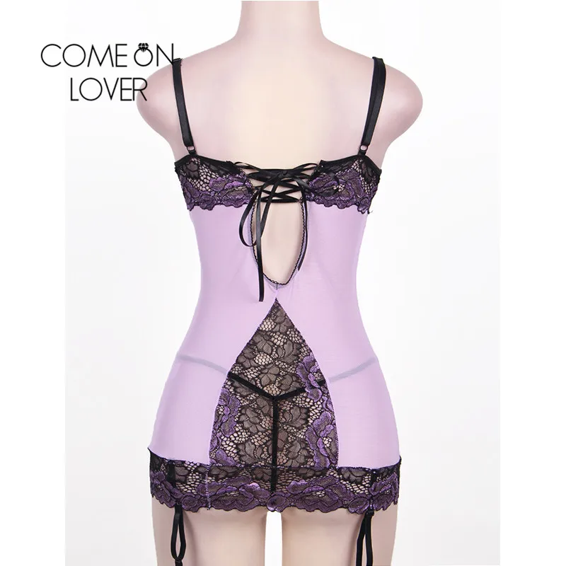 Пикантные костюмы Comeonlover нижнее белье одежда для сна кружевное с чашкой Peek A Boo
