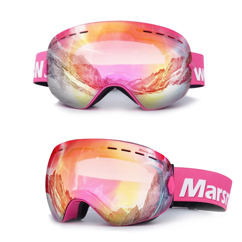 Лыжные очки Marsnow с двойной защитой UV400 незапотевающие лыжные линзы для катания на
