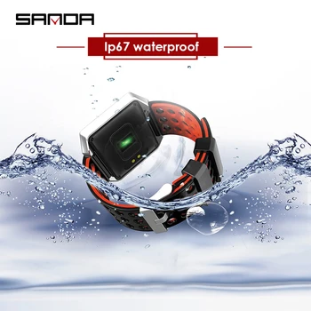 

SANDA CK12 Fitness Tracker Bluetooth Smart Watch Heart Rate Monitor Waterproof Smart Band Sport Men For IOS Android