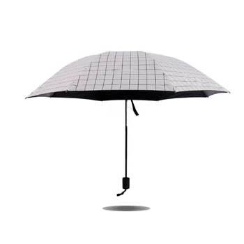 

Discoloration Three Fold Vinyl Sunscreen Advertising Umbrella Sun Shade Sun Umbrella Black Coating Paragus Promotion Gift