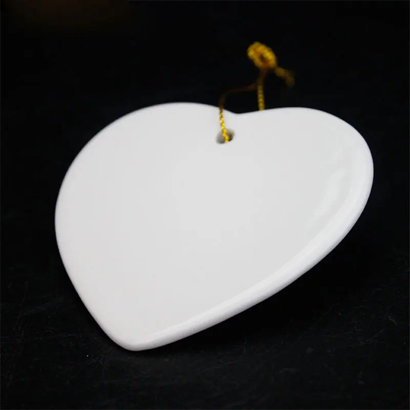 Керамика для сублимационной печати круглые овальные шармы в форме сердца горячая передача печать diy пользовательские расходные материалы для подарков 100 шт/партия