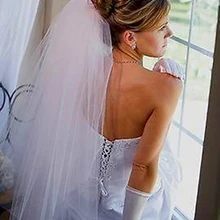 Новинка, 2 T, белая/слоновая кость, свадебная фата длиной до локтя с расческой, фатиновая Фата для невесты