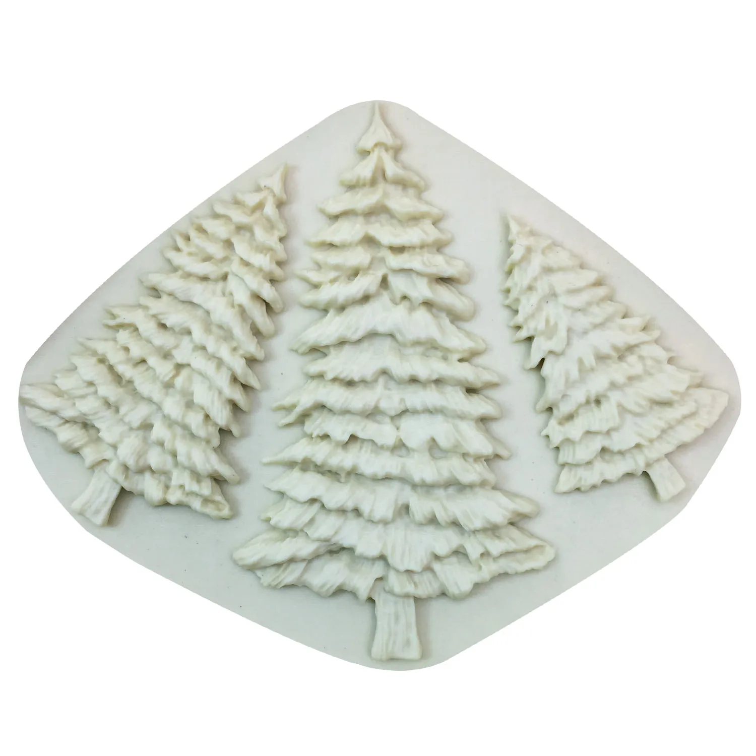 M0972 3 отверстия в форме рождественской елки силиконовые формы для украшения торта помадки инструменты для приготовления печенья 3D силиконовые формы для выпечки