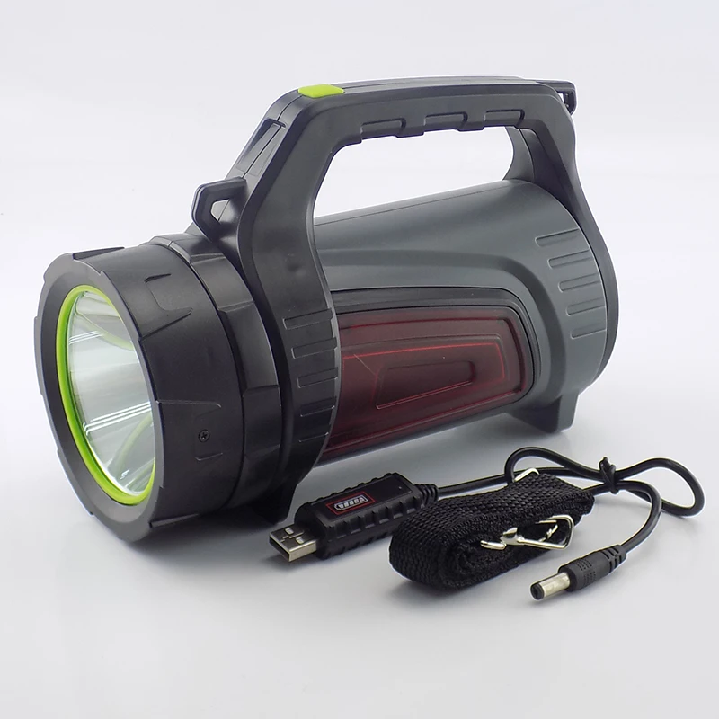 Super bright Powerful USB LED flashlight Searching torches 2 side night light lamp hand Camping lantern