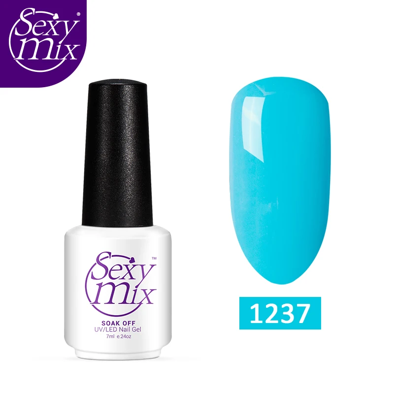 Sexymix, 119 цветов, стойкий УФ-гель для ногтей, высокое качество, замачиваемый, для маникюра, лак для ногтей, для салона, УФ-эмаль, 7 мл, Гель-лак - Цвет: 1237