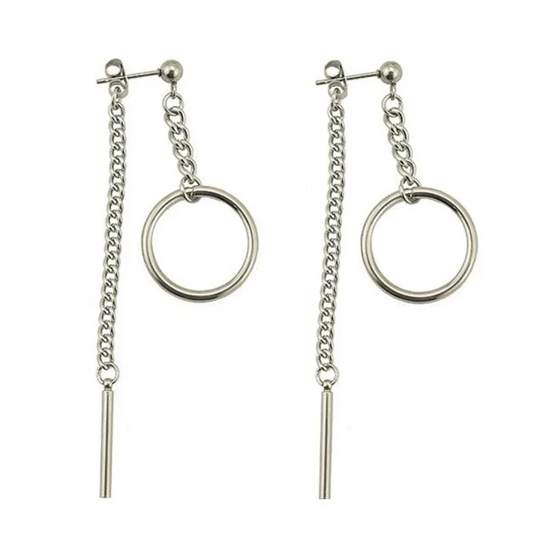 

Fashion Jewelry Bangtan Boys Album V DNA Earrings Brincos Stainless steel circle Stud Korean Earrings For Women