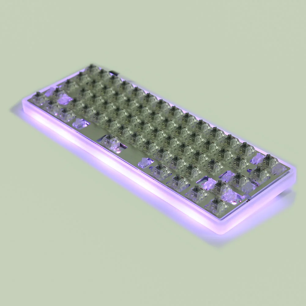 

YMDK 64 Minila Brush Finish Steel Plate YD60MQ QMK Programmable Underglow RGB PCB For 60 64 Minila DIY Mechanical Keyboard