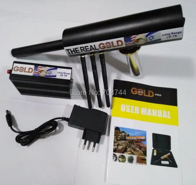 

2019 Professional Real Gold AKS Long Range Gold Detector 6 Antennas Plastic Carry Case for Gold Silver Gem Diamond