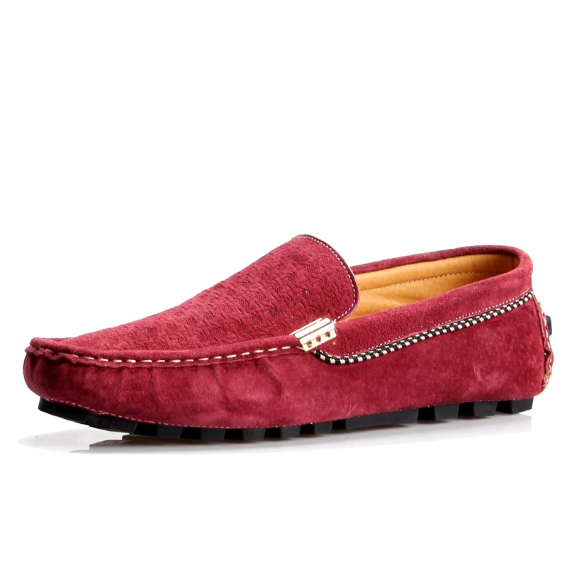 

Cow Suede Shoes Men Loafers Moccasins Men Shoes Casual Slip On Blue Red Khaki High Quality
