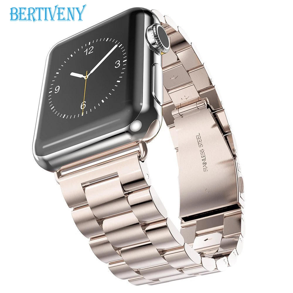 Stainless Steel Strap for Apple Watch band 42mm 38mm 44mm 40mm Link Bracelet metal Wrist watchband for iwatch series 4 3 2 1