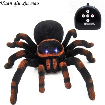 

Tricky toy spider Remote Control 11'' 4CH Realistic RC Spider Scary Toy Prank Holiday Gift Model