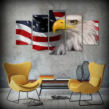 

5 Pieces Poster Wall Art Canvas Painting Nordic Wall Pictures for Living Room Decoration Picture No Frame Art Print Eagle