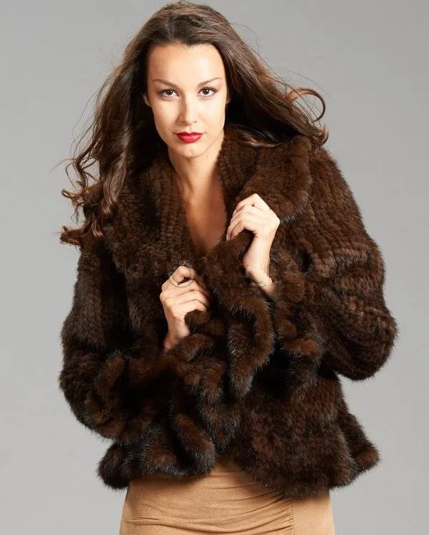 Knitted Mink Coat Han Coats