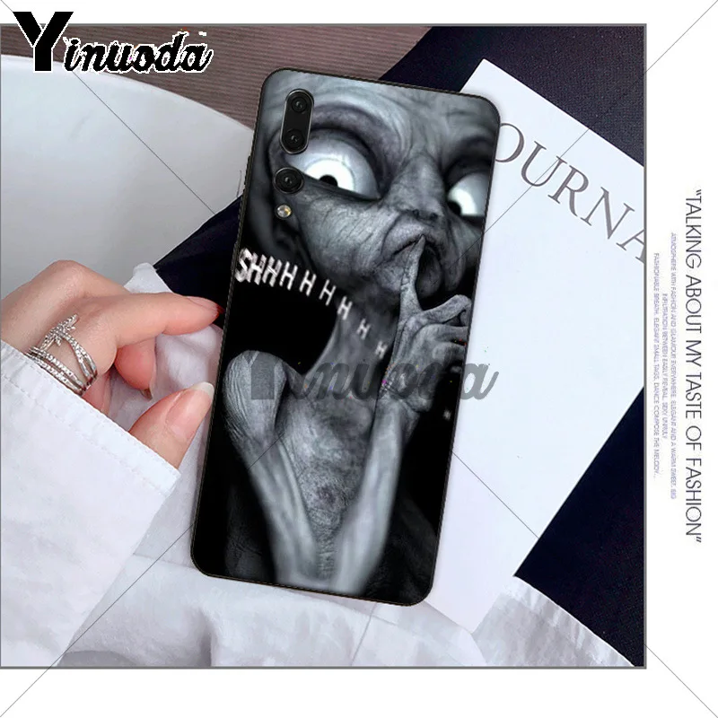 Yinuoda Alien Believe UFO ET cute Emoji TPU black Phone Cover for Huawei P10 plus 20 pro P20 lite mate9 10 lite honor 10 view10 Yinuoda Alien Believe UFO ET cute Emoji TPU black Phone Cover for Huawei P10 plus 20 pro P20 lite mate9 10 lite honor 10 view10