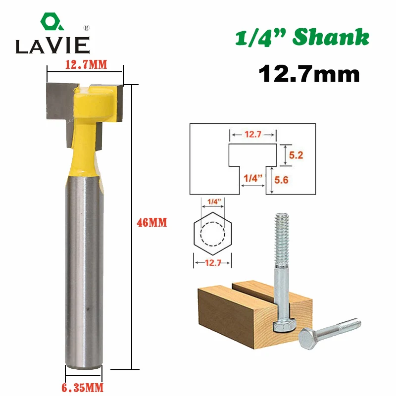 2 шт. 1/" хвостовик Т-образный резак фрезы бит шестигранный болт ключ отверстие биты т долбежные фрезы для деревообработки инструменты MC01020