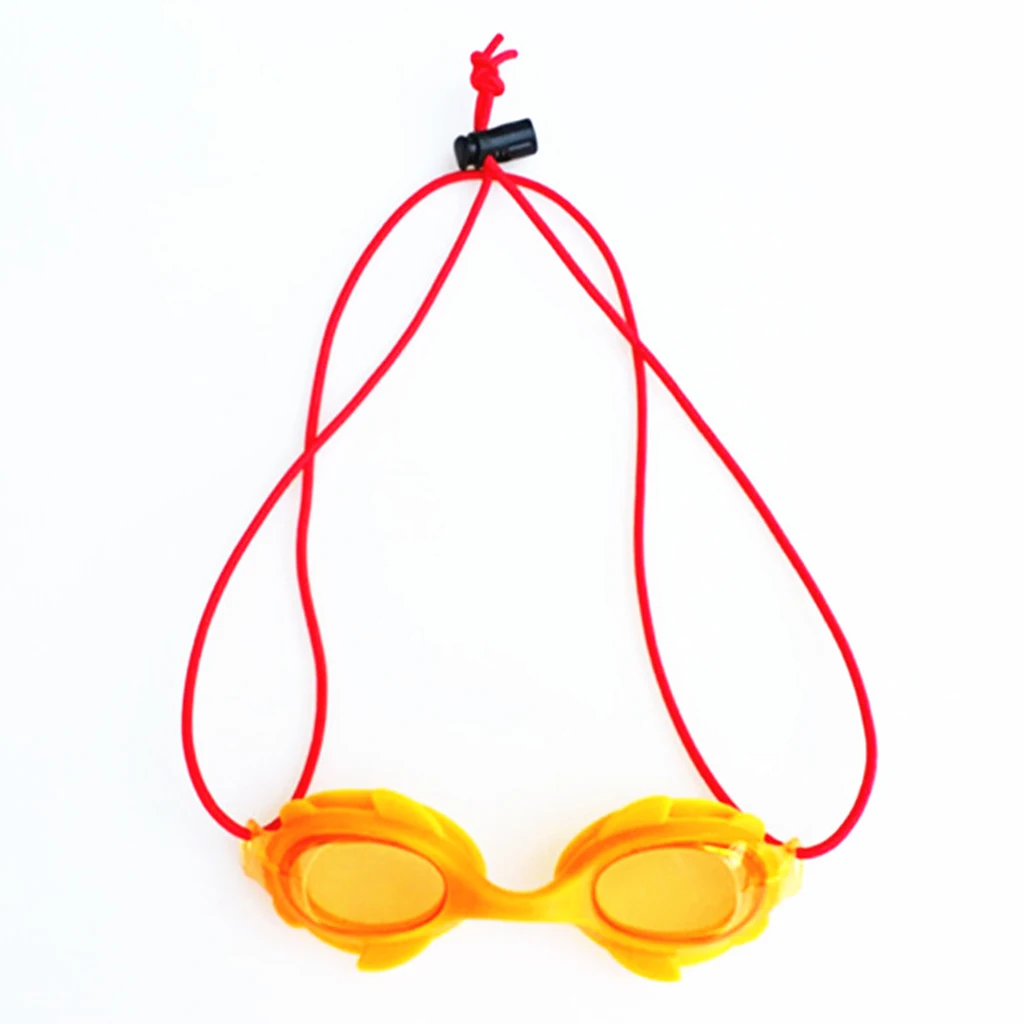 2 Pieces Strong Rubber Universal Swimming Goggles Swim Glasses/Dive Mask Elastic Strap & Cord Lock Stopper