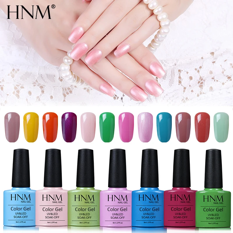 

HNM 8ml Nail Polish Color Nail Gel Polish Vernis Semi Permanent Top Coat Base Coat Gel Lak Gel Varnishes UV Gel
