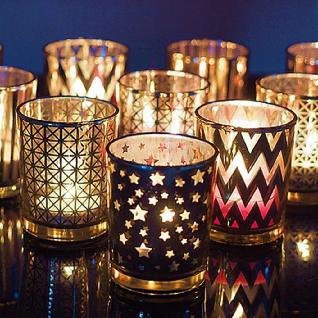 8 styles hanging candle holder Handmade Mosaic Glass Candlestick