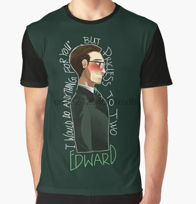 Мужская футболка с принтом Nygmobblepot короткими рукавами и круглым вырезом женская |
