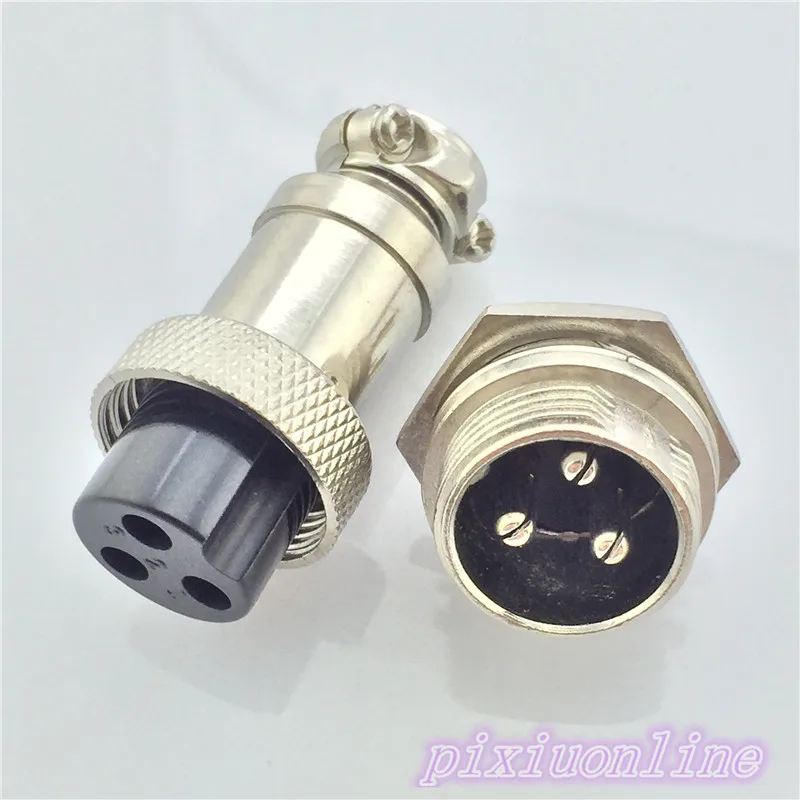 

1set GX16 3 Pin Male Female L71Y Diameter 16mm Circular Connector Aviation Socket Plug Wire Panel Connector High Quality On Sale