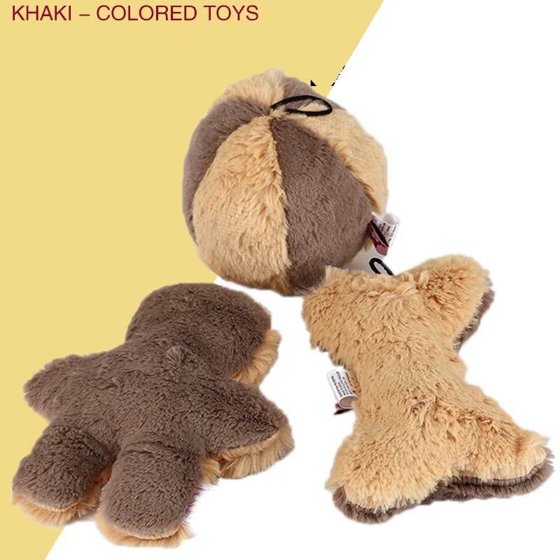 Plush Dog Puppies Chew Toys Throwing Bite Interactive Training Sound