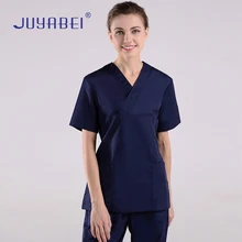 Летняя Больничная Лаборатория Медицинская Униформа уход скраб одежда короткий рукав пальто доктор Одежда для медсестер кисти одежда ручной работы