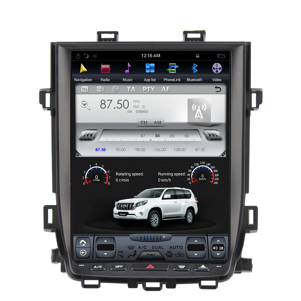 Cheap Aotsr Android 7.1 Tesla style Car DVD Player GPS Navigation Radio for Toyota Alphard Vellfire 20 series 2010 2011 2012 2013 2014 4