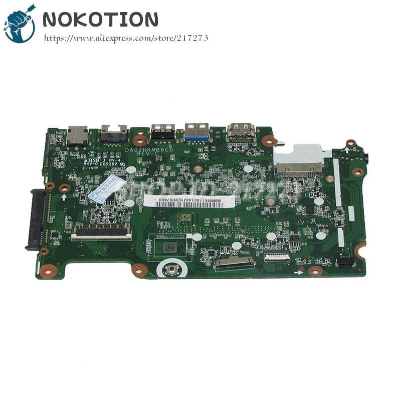 Материнская плата NOKOTION NBMRK11001 NB.MRK11.001 для ноутбука Acer aspire ES1 111 DA0ZHKMB6C0 SR1YJ N2840 CPU DDR3L