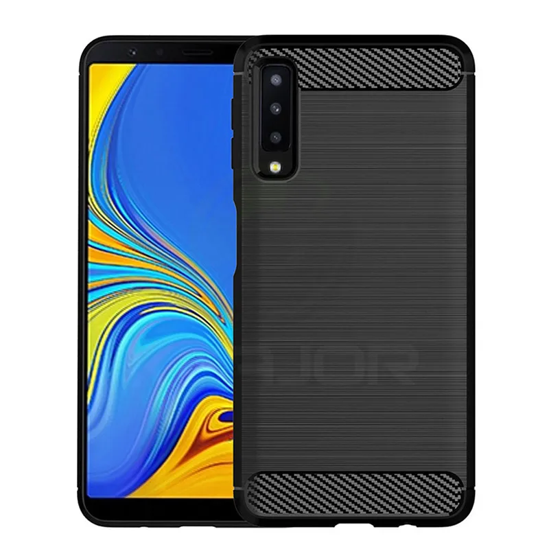

case For Samsung Galaxy A7 2018 A750 Case Soft Carbon Fiber Bumper Cover Luxury TPU Back Cover For Samsung Galaxy A7 2018 A750
