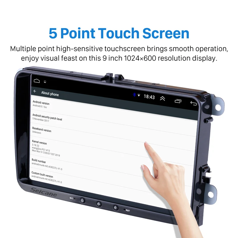 Seicane 2Din Android 8,1 Автомобильный мультимедийный плеер для VW/Volkswagen/Golf/Polo/Tiguan/Passat/b7/b6/SEAT/leon/Skoda/Octavia радио gps