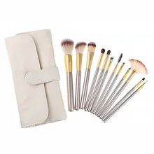 2017 High quality Make Up Brushes 12pcs Professional Cosmetics brush With PU Bag As Makeup Tool For Beauty Essential Brush Set