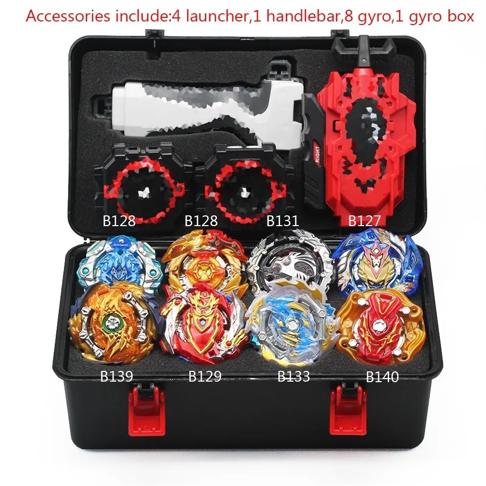 Hot B140 Beyblade Burst Bey Blade Toy Metal Funsion Bayblade Set Storage Box With Handle Launcher Plastic Box Toys For Children - Цвет: B04