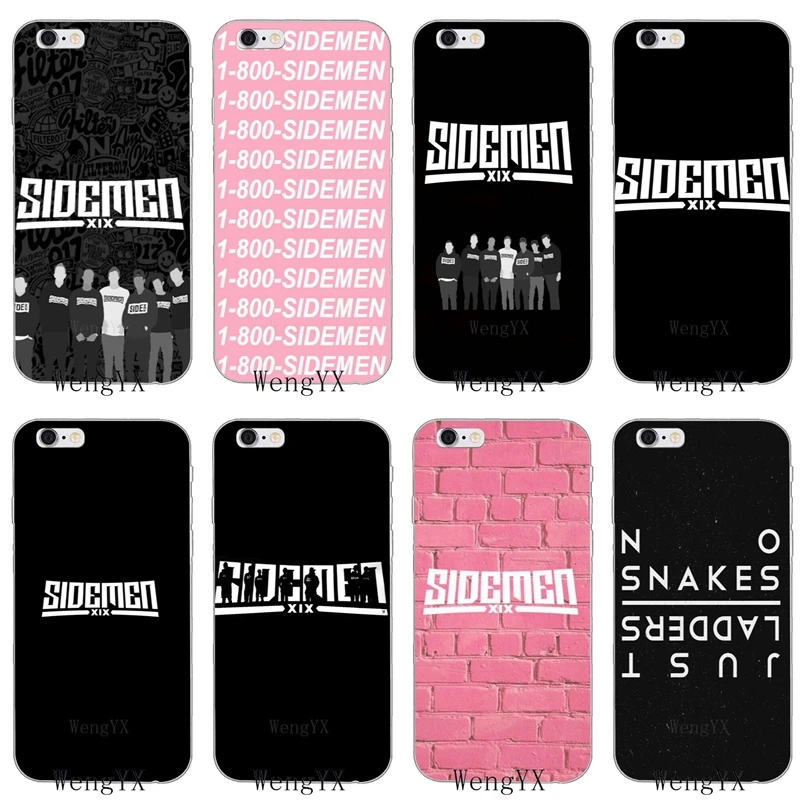 

design Sidemen logo Slim silicone Soft phone case For iPhone 4 4s 5 5s 5c SE 6 6s plus 7 7plus 8 8plus X