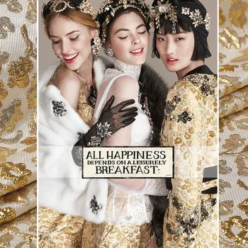 

Exclusive Advanced brocade jacquard gold thread uneven gloss fashion dress fabric wholesale high quality cloth