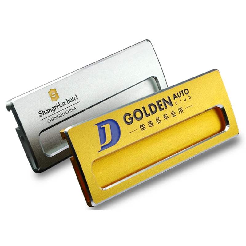 30pcs Custom Engraved Reusable Name Badge Aluminium Id Holder Personalized Employee Magnet Name Employee Name s Holder Badgeid Badge Holder Aliexpress