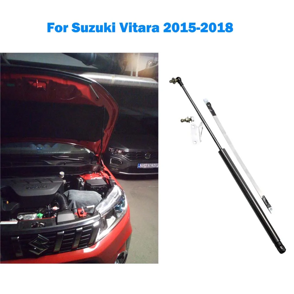 

Front Hood Bonnet Gas Struts Lift Support for Suzuki Vitara 2015-2018 Car Accessories Absorber Shock Damper Carbon Fiber Black