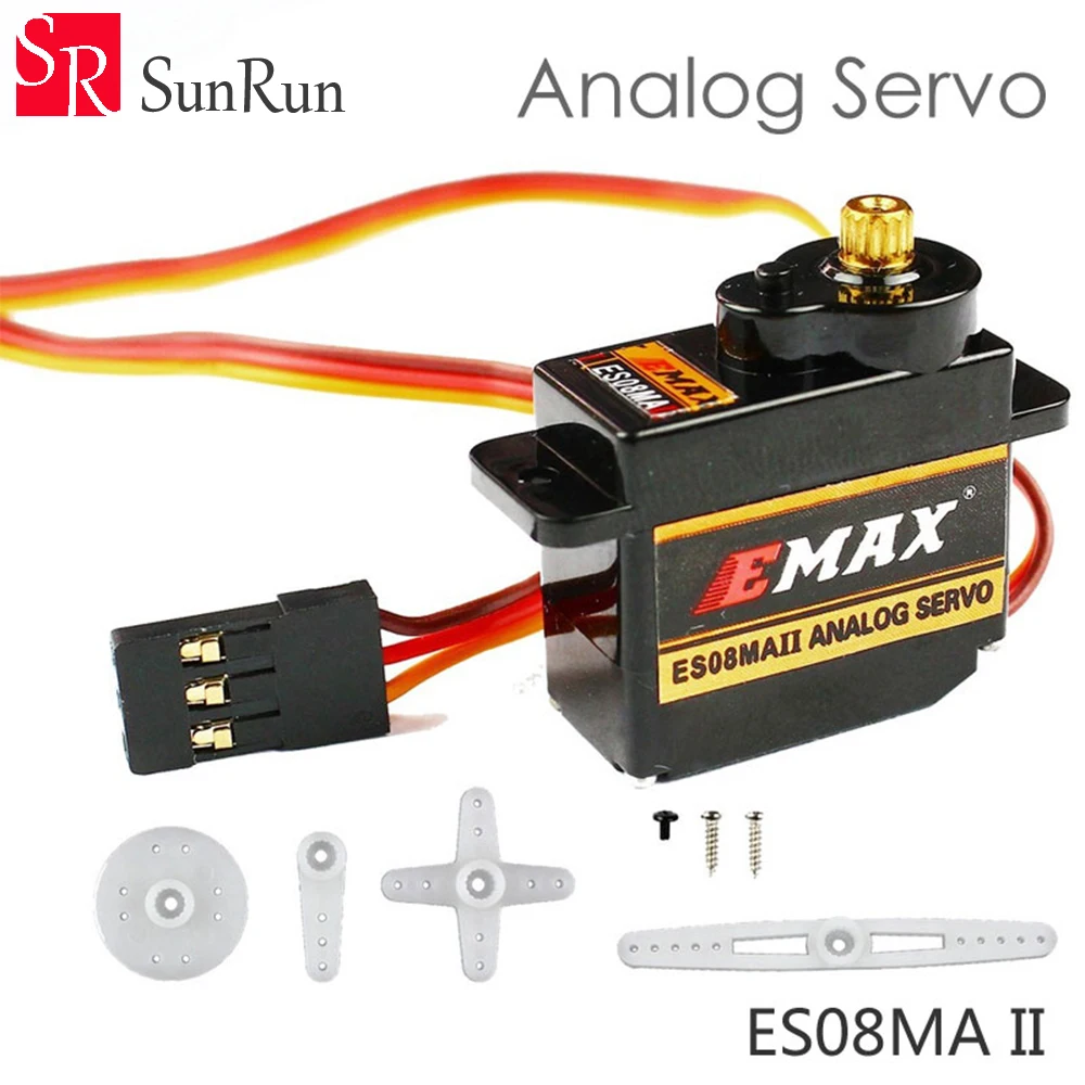Аналоговый сервомотор EMAX 10 шт. 2 кг турка ES08MA II с металлической шестерней