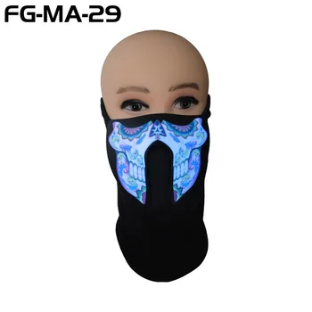 

Mask LED Festival Party Masks Luminous Flashing Face Mask Party Glow In Dark Halloween Clothing Terror Helmet Fire