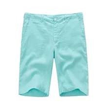 Новые летние модные Для Мужчин's Шорты для женщин Повседневное Для мужчин льняные шорты Для Мужчин's Пляжные шорты